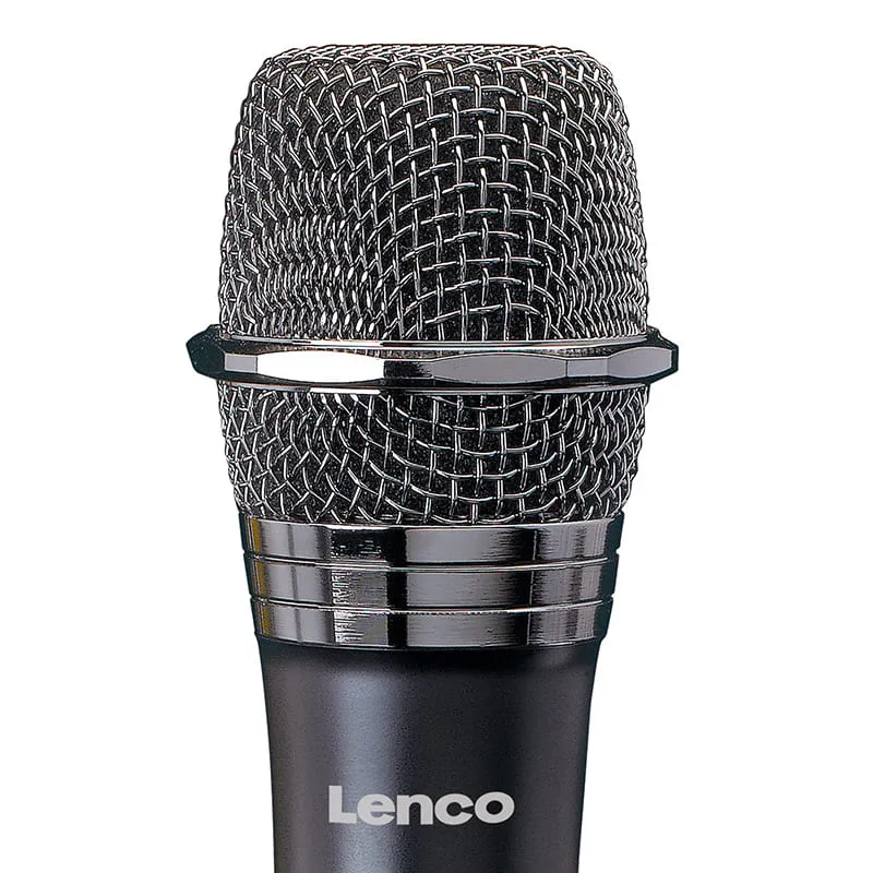 Microphone sans fil avec récepteur 6,3 mm Noir - LENCO - MCW011BK