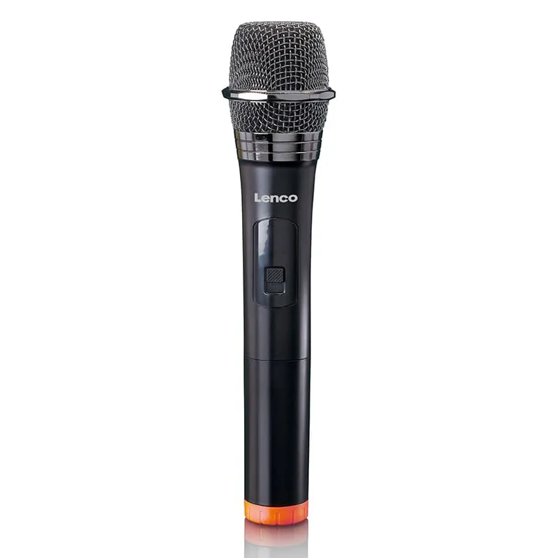 Microphone sans fil avec récepteur 6,3 mm Noir - LENCO - MCW011BK