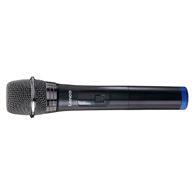 Set de 2 microphones sans fil avec récepteur 6,3 mm Noir - LENCO - MCW020BK