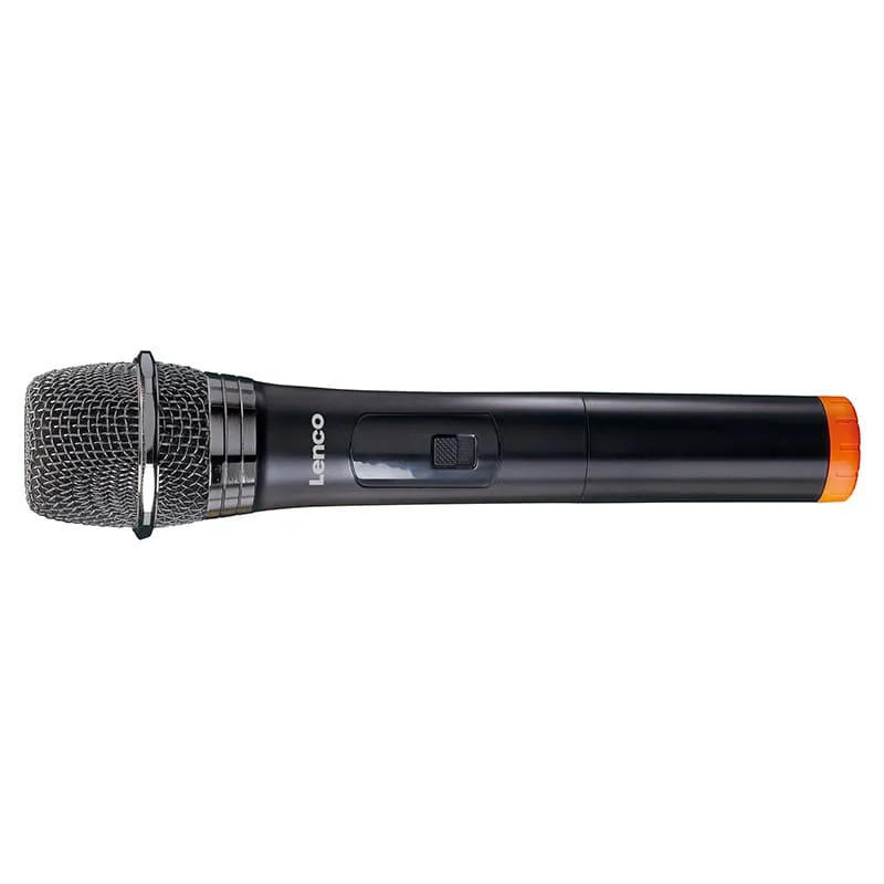 Set de 2 microphones sans fil avec récepteur 6,3 mm Noir - LENCO - MCW020BK
