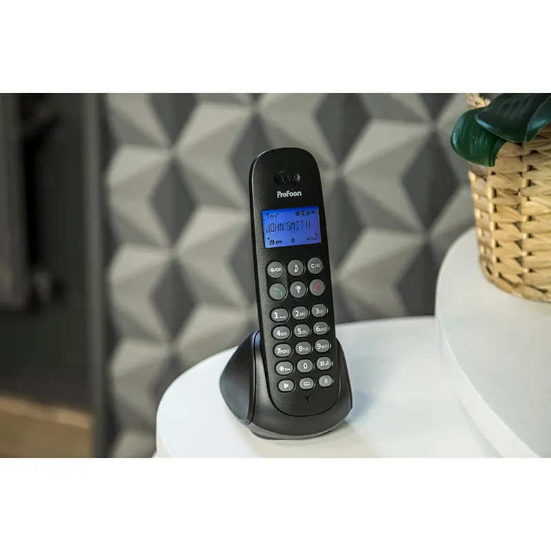 Téléphone sans fil Dect 1 combiné Écran LCD Noir - PROFOON - PDX1100