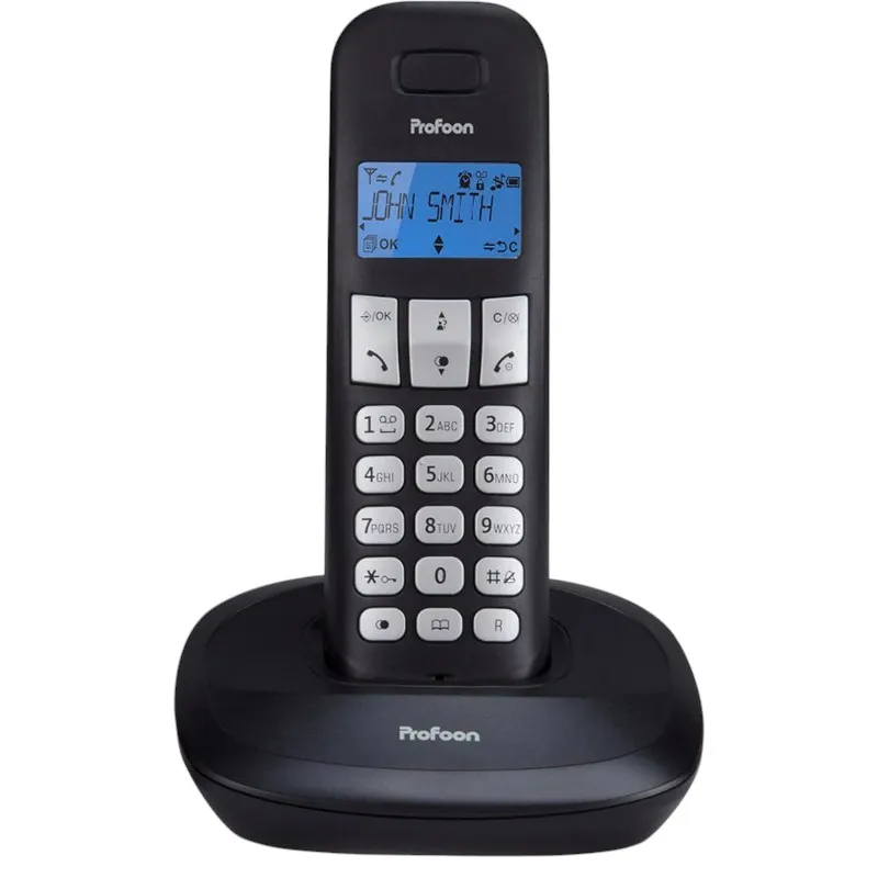 Téléphone sans fil Dect 1 combiné Écran LCD Noir - PROFOON - PDX1100