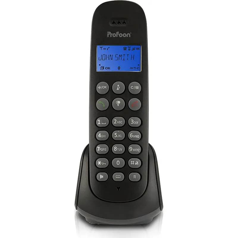 Téléphone sans fil Dect 1 combiné Noir - PROFOON - PDX300