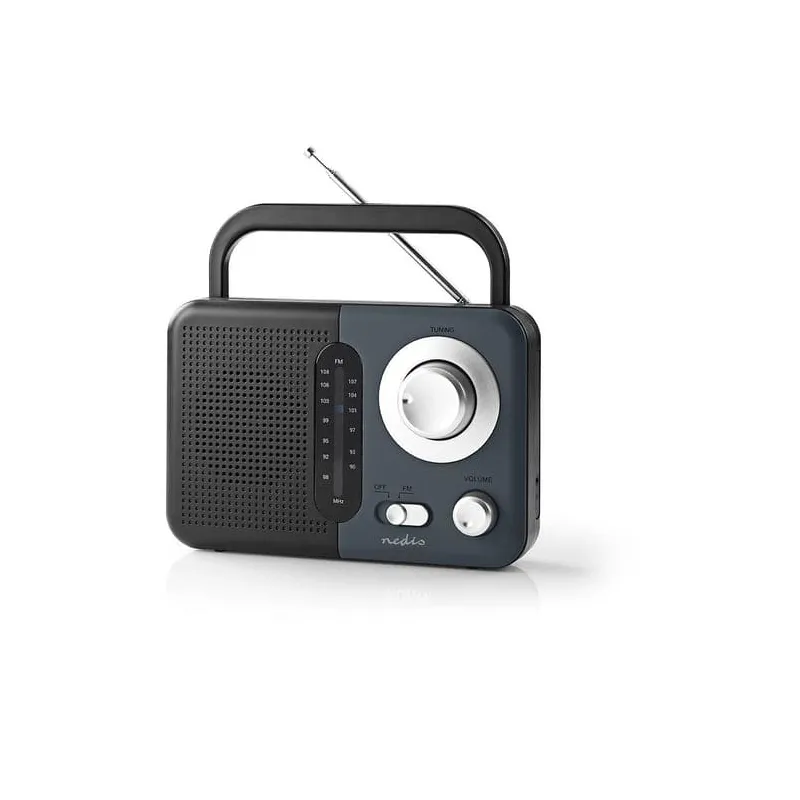 Radio FM portable Bluetooth écran LCD 1,77" Noir - NEDIS - RDFM2225BK