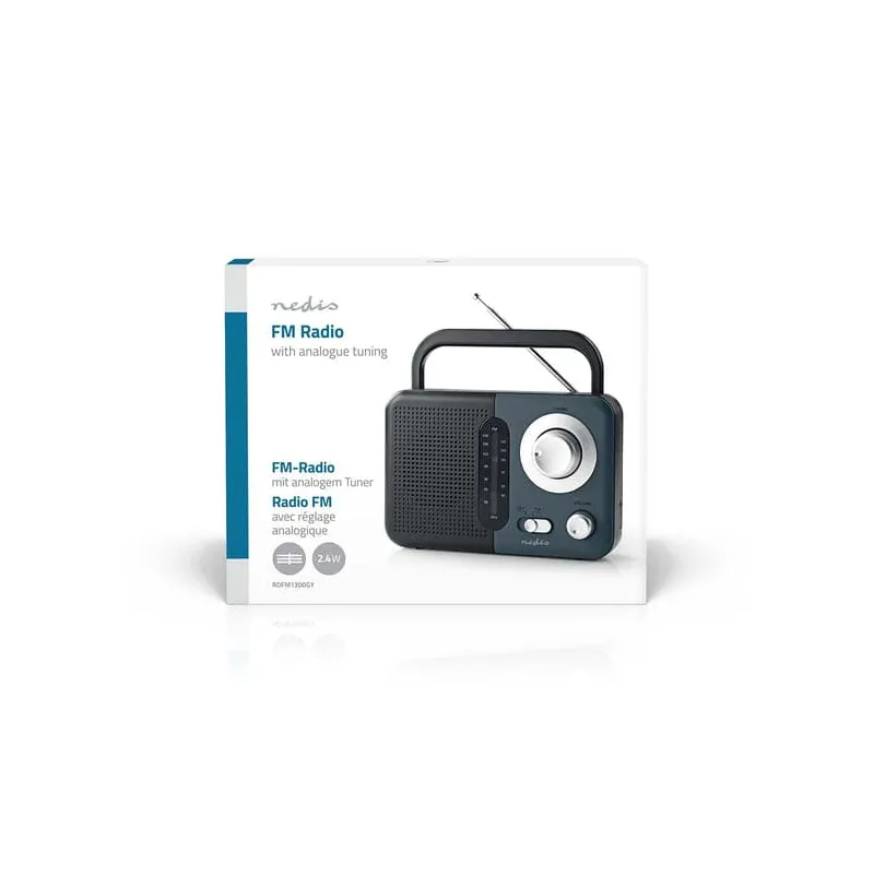 Radio FM portable Bluetooth écran LCD 1,77" Noir - NEDIS - RDFM2225BK