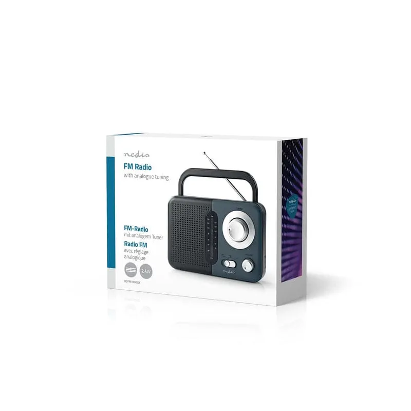 Radio FM portable Bluetooth écran LCD 1,77" Noir - NEDIS - RDFM2225BK