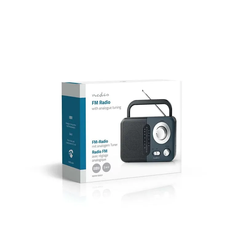 Radio FM portable Bluetooth écran LCD 1,77" Noir - NEDIS - RDFM2225BK