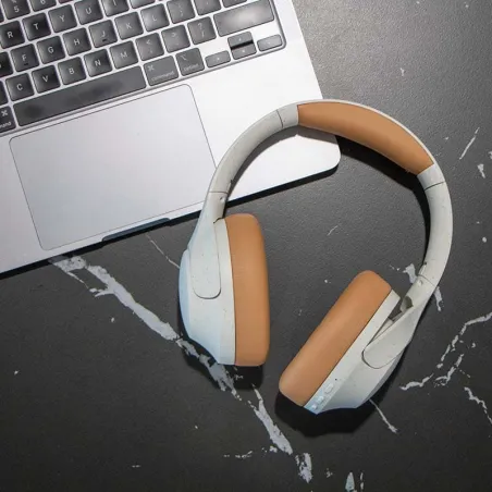 Casque sans fil Bluetooth avec réduction de bruit active Gris/Blanc - LENCO - HPB-830GY