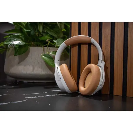 Casque sans fil Bluetooth avec réduction de bruit active Gris/Blanc - LENCO - HPB-830GY