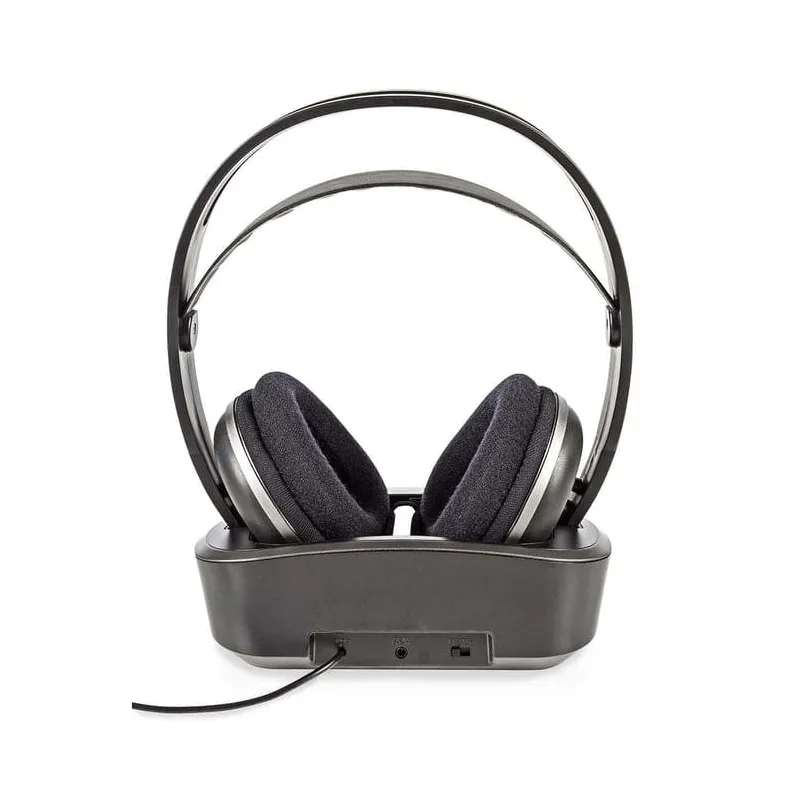Casque TV sans fil RF Argent/Noir - NEDIS - HPRF210BK