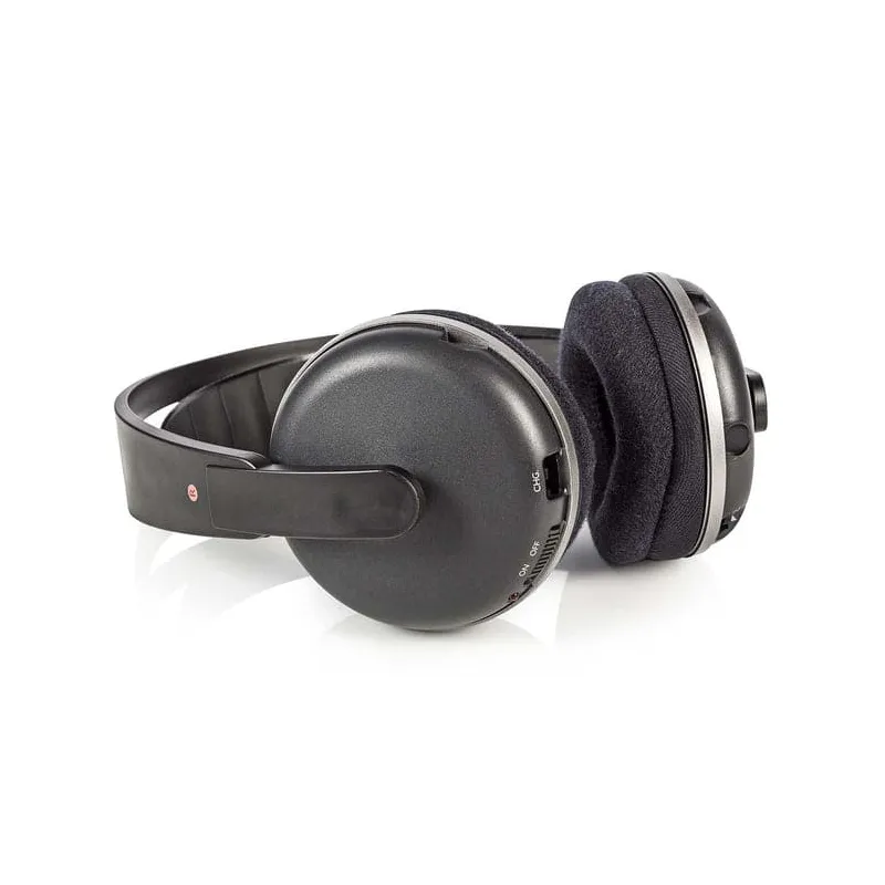Casque TV sans fil RF Argent/Noir - NEDIS - HPRF210BK