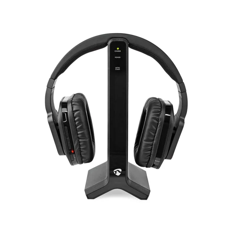 Casque TV sans fil RF 2.4 GHz Noir - NEDIS - HPRF321BK