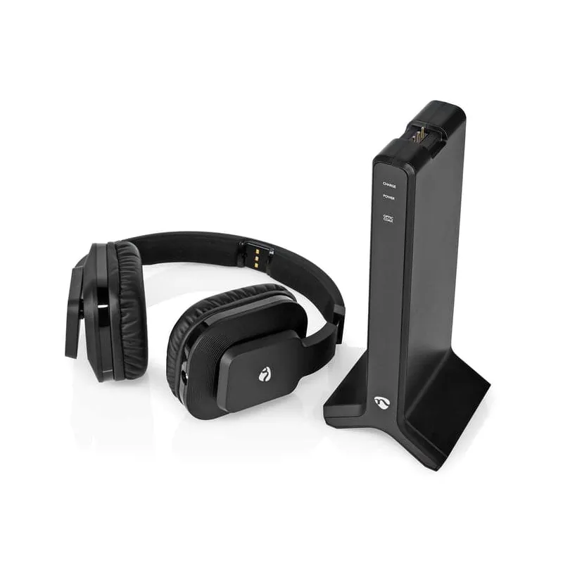 Casque TV sans fil RF 2.4 GHz Noir - NEDIS - HPRF321BK