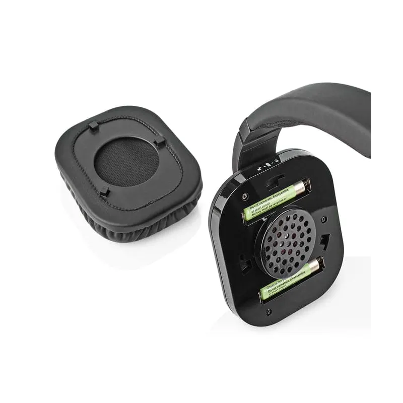 Casque TV sans fil RF 2.4 GHz Noir - NEDIS - HPRF321BK