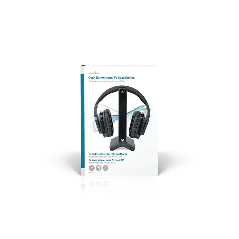Casque TV sans fil RF 2.4 GHz Noir - NEDIS - HPRF321BK