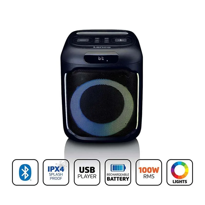 Enceinte bluetooth 100W avec micro sans fil Noir - LENCO - PA101BK