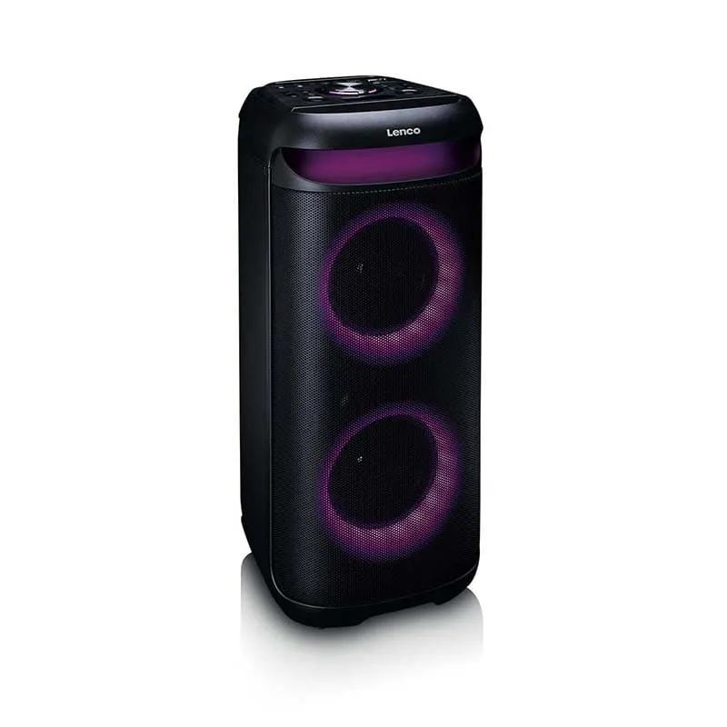 Enceinte bluetooth avec effets lumineux LED 100W Noir - LENCO - PA210BK