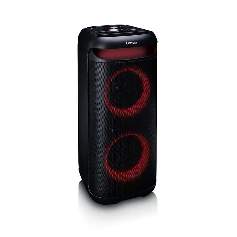 Enceinte bluetooth avec effets lumineux LED 100W Noir - LENCO - PA210BK