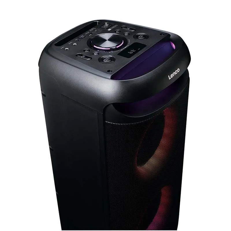 Enceinte bluetooth avec effets lumineux LED 100W Noir - LENCO - PA210BK