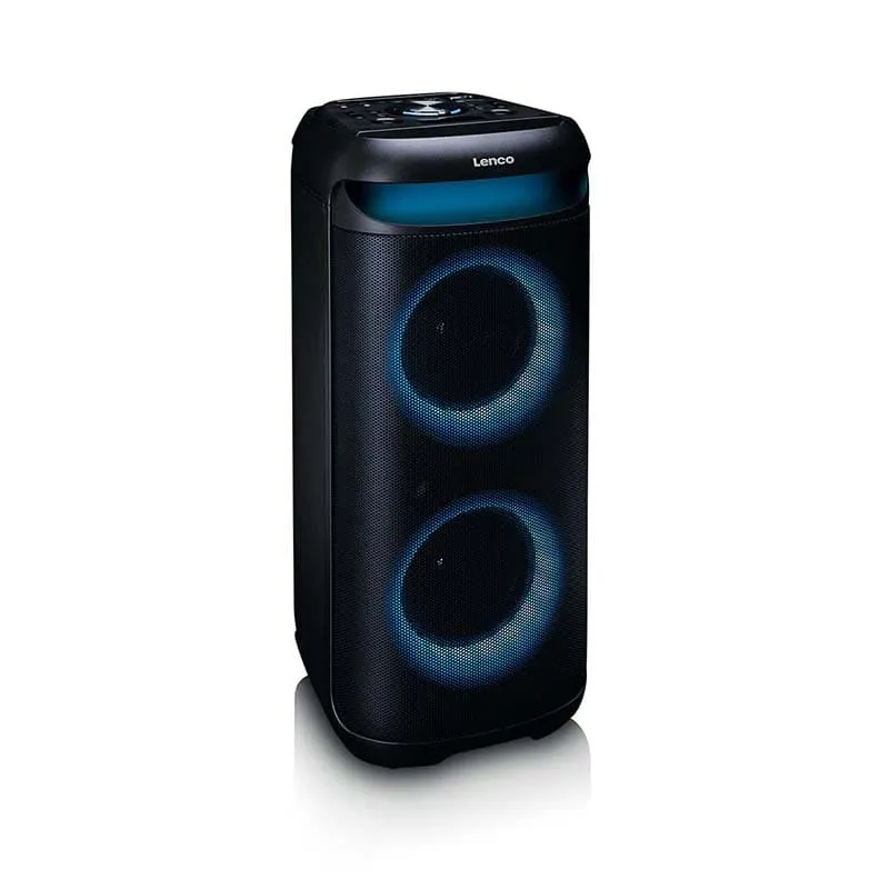 Enceinte bluetooth avec effets lumineux LED 100W Noir - LENCO - PA210BK
