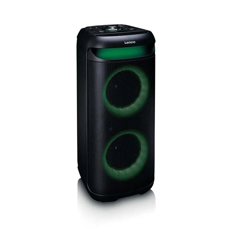 Enceinte bluetooth avec effets lumineux LED 100W Noir - LENCO - PA210BK