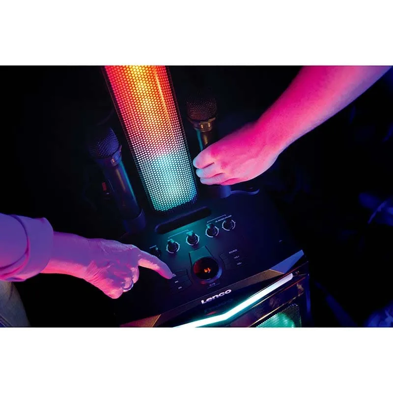 Enceinte bluetooth 100W avec 2 microphones sans fil Noir - LENCO - PA220BK