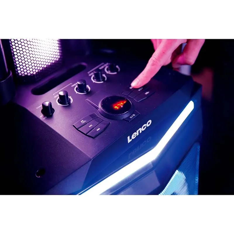 Enceinte bluetooth 100W avec 2 microphones sans fil Noir - LENCO - PA220BK