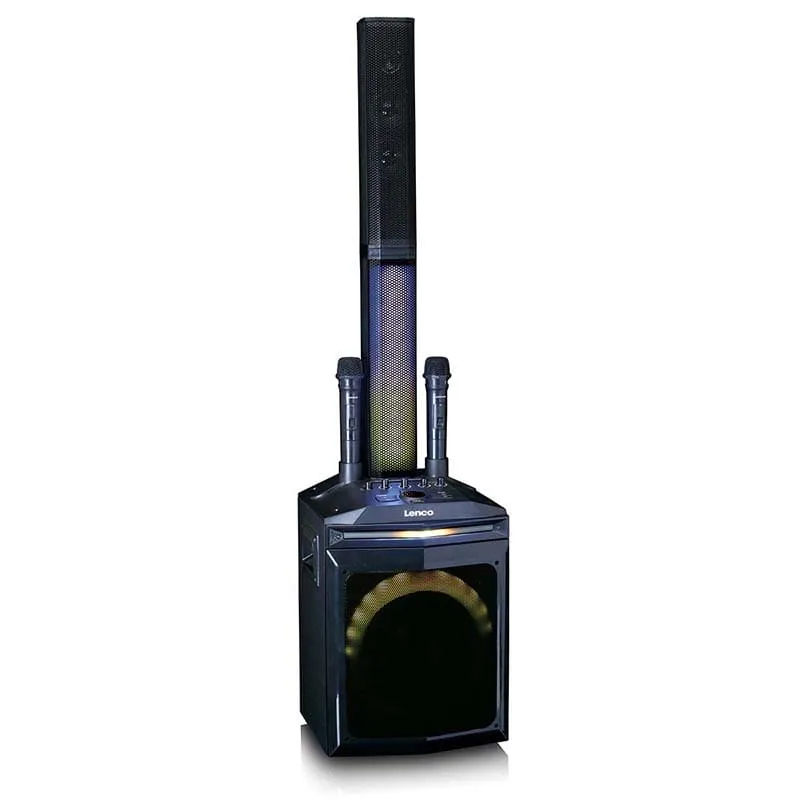 Enceinte bluetooth 100W avec 2 microphones sans fil Noir - LENCO - PA220BK