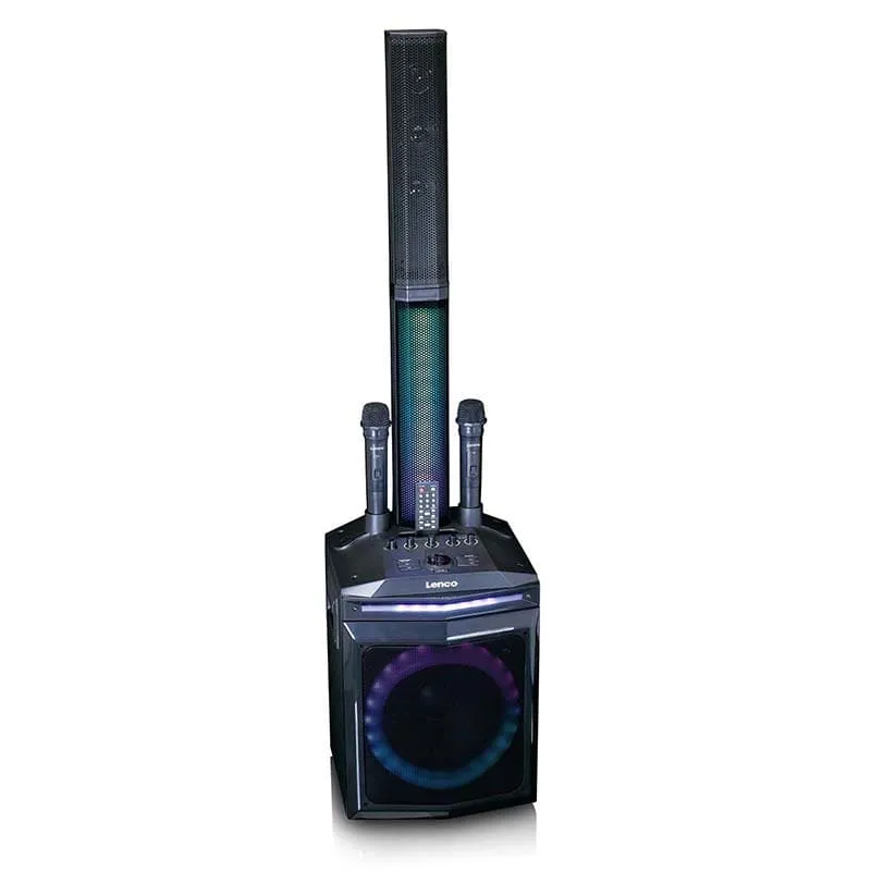 Enceinte bluetooth 100W avec 2 microphones sans fil Noir - LENCO - PA220BK