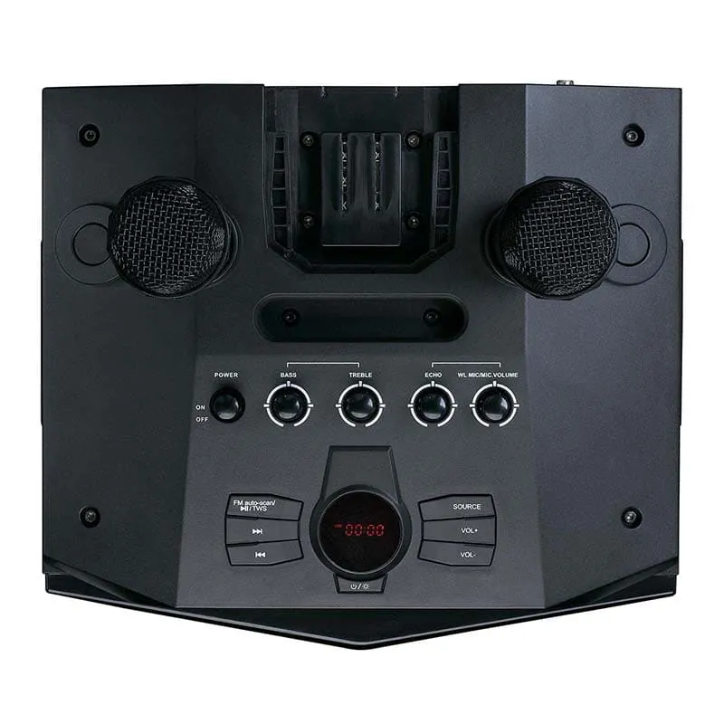 Enceinte bluetooth 100W avec 2 microphones sans fil Noir - LENCO - PA220BK