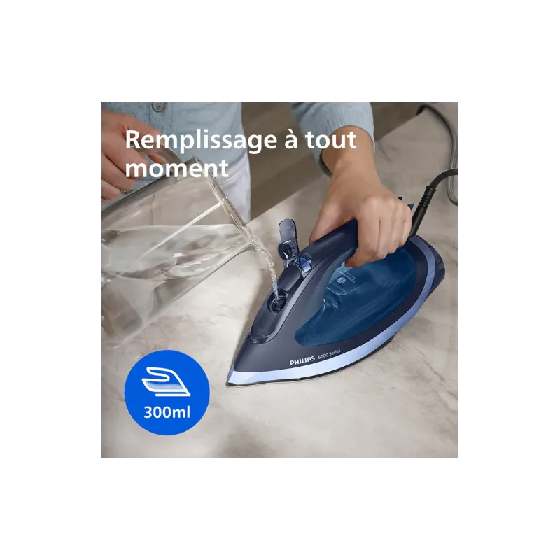 Fer à repasser Série 6000 2600W bleu - PHILIPS - DST6120/20