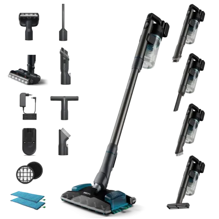 Aspirateur balai sans fil Série 8000 PowerCyclone 12 Aqua noir - PHILIPS - XC8057/1