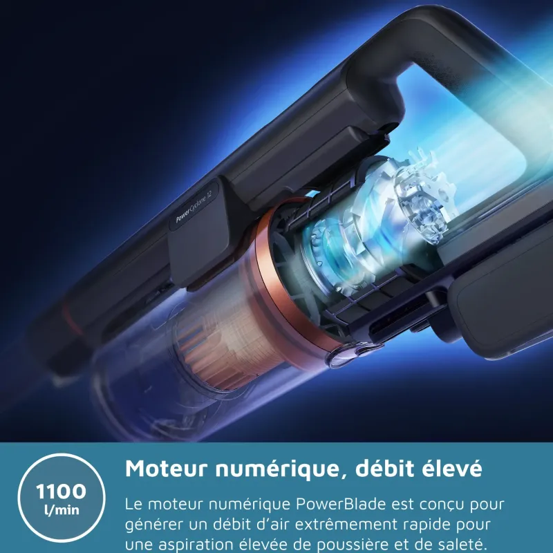 Aspirateur balai sans fil Série 8000 PowerCyclone 12 Aqua noir - PHILIPS - XC8057/1