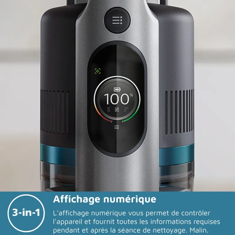 Aspirateur balai sans fil Série 8000 PowerCyclone 12 Aqua noir - PHILIPS - XC8057/1