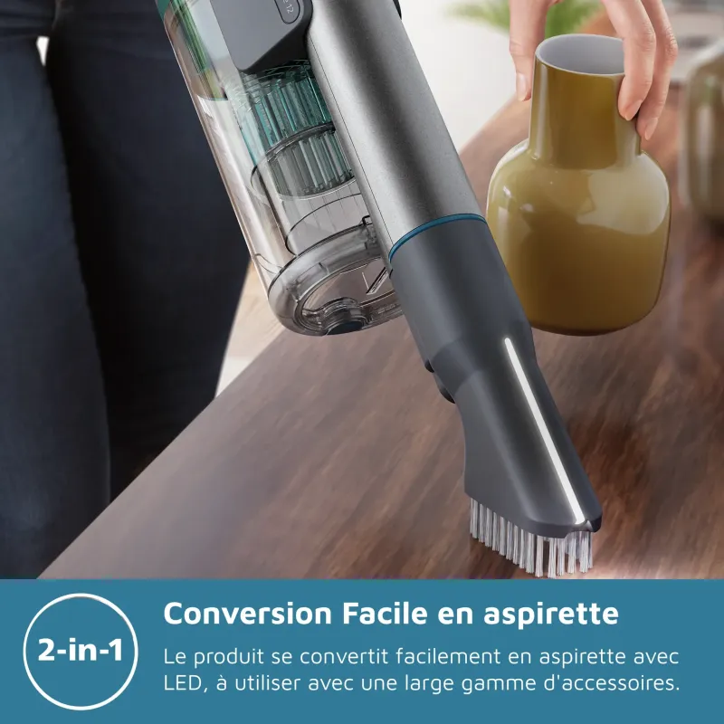 Aspirateur balai sans fil Série 8000 PowerCyclone 12 Aqua noir - PHILIPS - XC8057/1