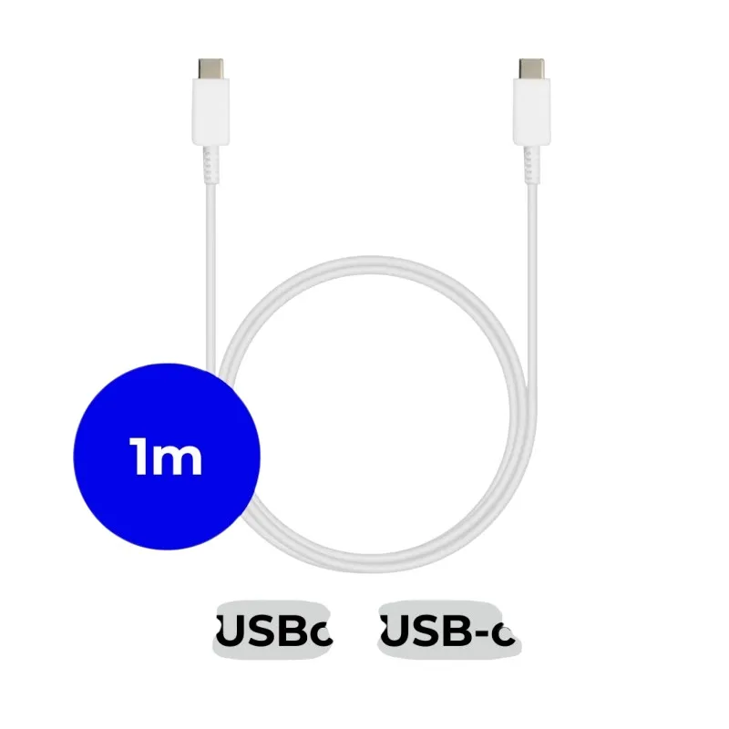 Câble de charge USB-C vers USB-C 1m Blanc - VORTEX - CAB1CCWHT