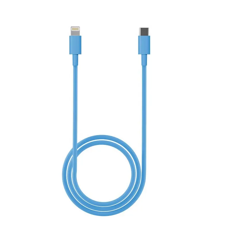 Câble de charge USB-C vers Lightning MFI 1m Bleu - VORTEX - CAB1CMFIBLE