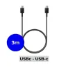 Câble USB-C vers USB-C 3m Noir - VORTEX - CAB3CCBLK