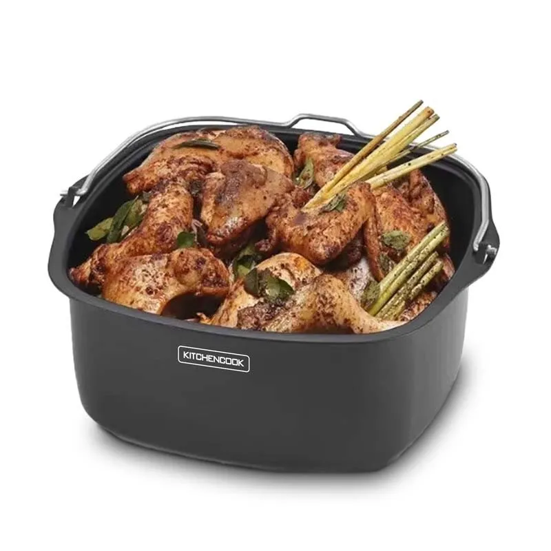 Panier pour friteuse à air 21×22×7 cm Inox - KITCHENCOOK - PANIER20C
