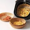 Set de 50 papiers cuisson ronds friteuse à air 20 cm - NUFRY - PAPEROUND