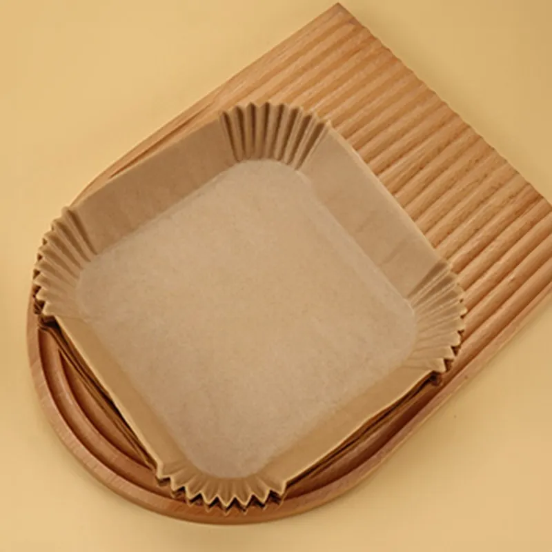 Set de 50 moules papier cuisson carré friteuse à air 23cm - NUFRY - PAPERSQUARE2350