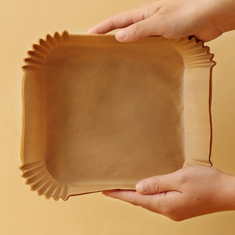 Set de 50 moules papier cuisson carré friteuse à air 23cm - NUFRY - PAPERSQUARE2350