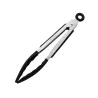 Pince alimentaire en inox et silicone 27 cm Noir - KITCHENCOOK - PINCE27