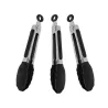 Pince alimentaire en inox et silicone 27 cm Noir - KITCHENCOOK - PINCE27