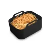 Set de 2 paniers rectangulaires en silicone 21,5cm Noir - KITCHENCOOK - SILIPOT2BLACK