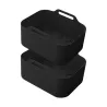 Set de 2 paniers rectangulaires en silicone 21,5cm Noir - KITCHENCOOK - SILIPOT2BLACK