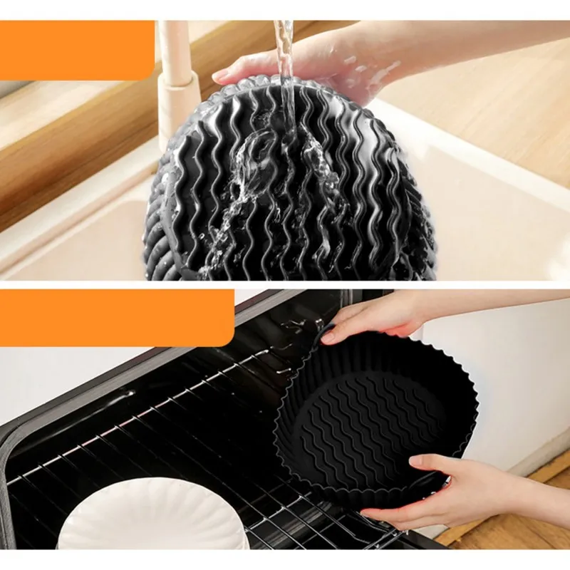 Set de 2 moules ronds en silicone 20 cm Noir - KITCHENCOOK - SILIROUND2BLACK
