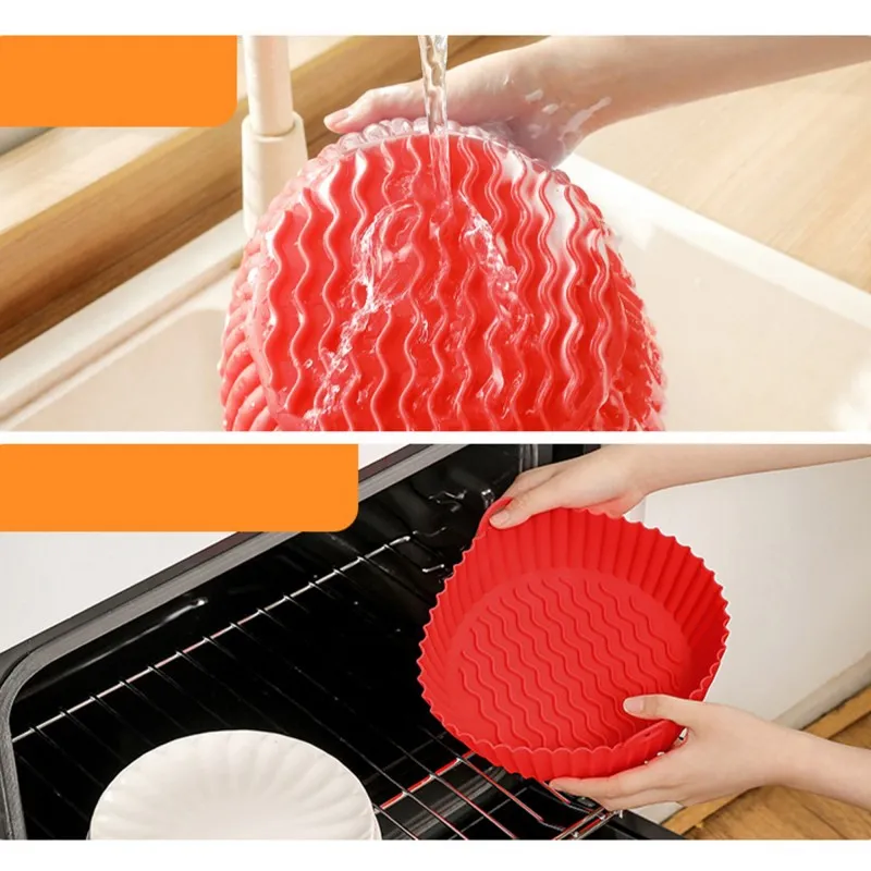 Set de 2 moules ronds en silicone 20 cm Rouge - KITCHENCOOK - SILIROUND2RED