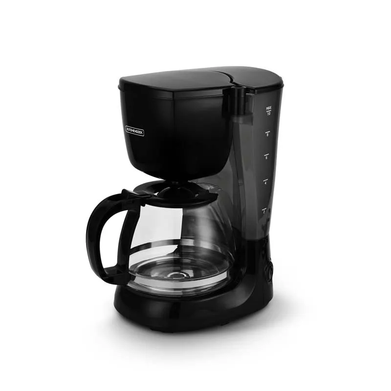 Cafetière filtre 10 tasses 750W 1,25L Noir - KITCHENCOOK - COSYCOFFEE