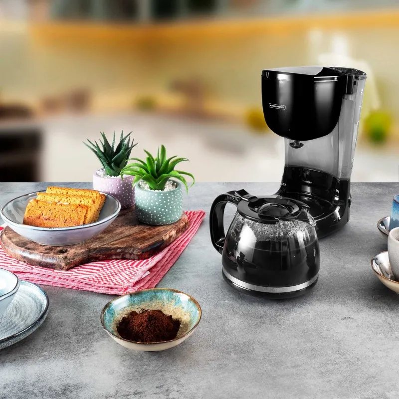 Cafetière filtre 10 tasses 750W 1,25L  Noir - KITCHENCOOK - COSYCOFFEE